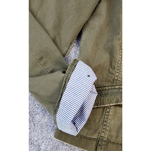 Eddie Bauer Jacket Womens 4 Green Legend Wash Two Button Lightweight Casual Work - Picture 8 of 14